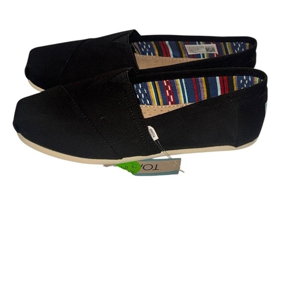 TOMS Black Classic Canvas Slip-On Shoes Women’s 7.5 - Picture 5 of 5